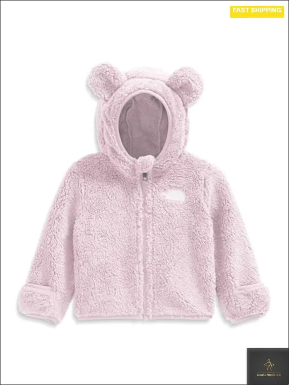 Baby Full Zip Fleece Hoodie with Mittens & Bear Ears